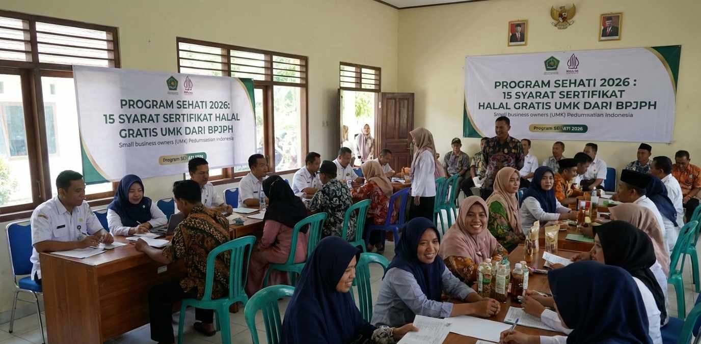 Program SEHATI 2026 15 Syarat Mendapatkan Sertifikat Halal Gratis untuk UMK dari BPJPH